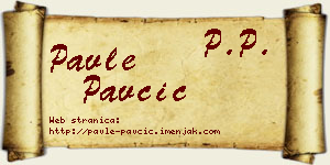 Pavle Pavčić vizit kartica